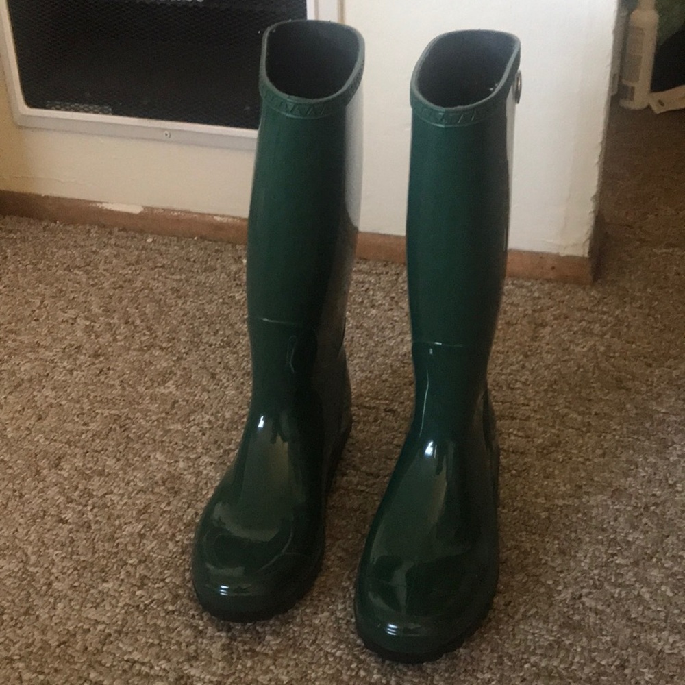 UGG Forest Green Rain Boots